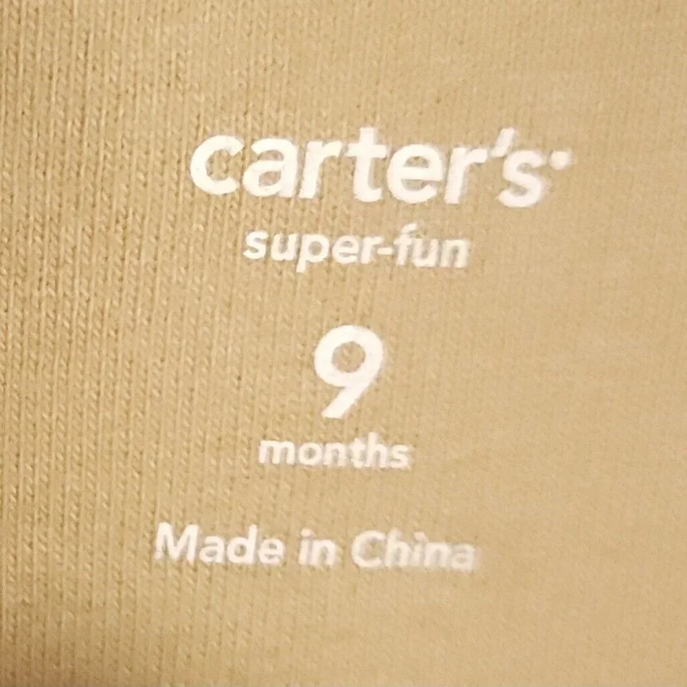 Carter's Baby Boy Velour Monkey Pajamas 9 Months